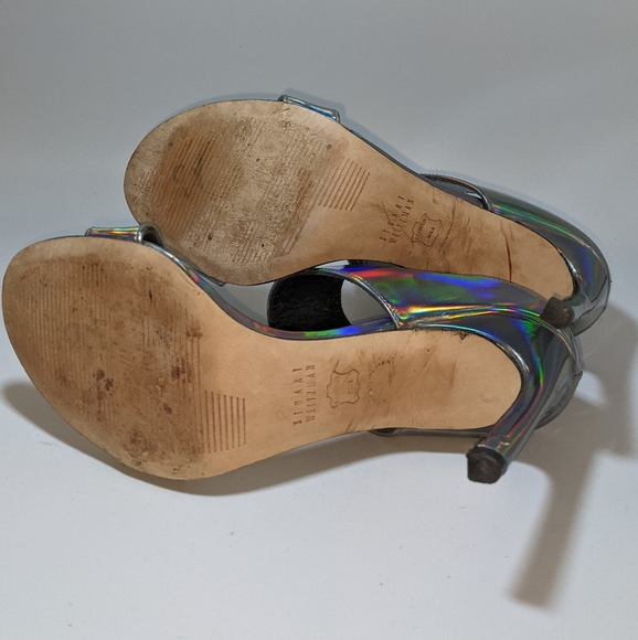 Stuart Weitzman iridescent slip-on sandals size 6m - Picture 6 of 9